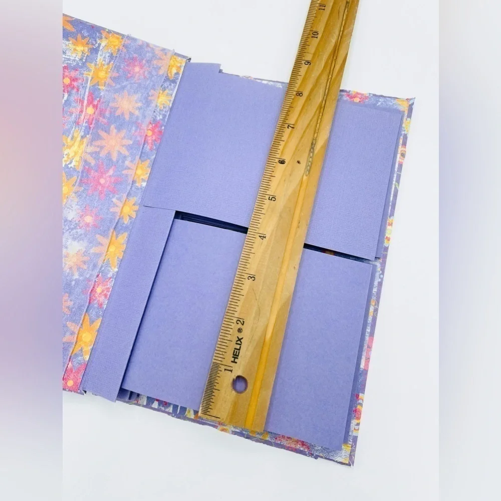 Handmade Paper Photo Book Scrapbook Album Memories Picture Purple 4x6 Photos